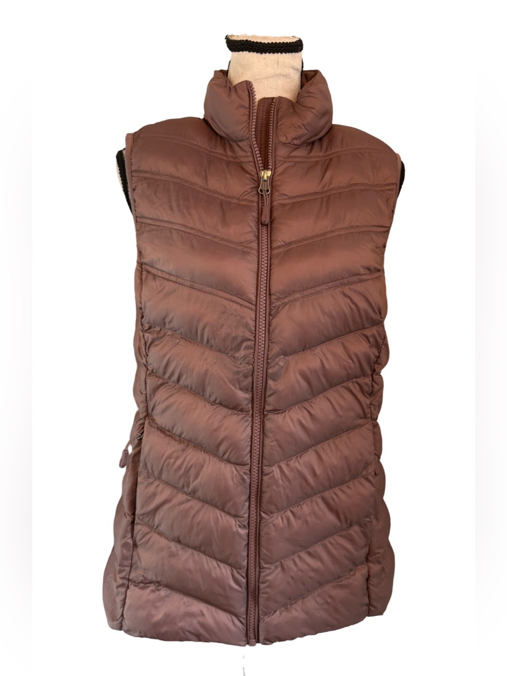 32 Degrees Heat Women’s Small Mauve Lightweight Puffer Vest Zip Pockets
